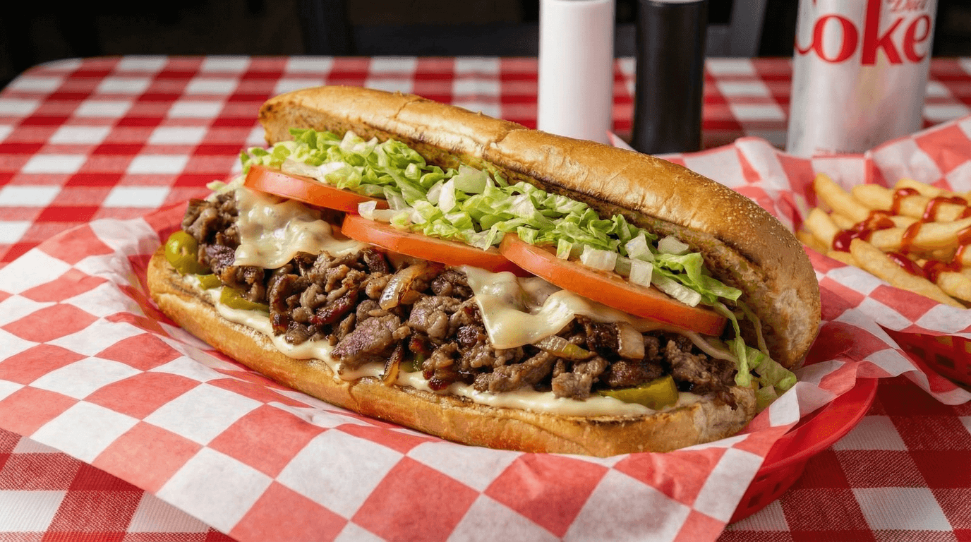 Vito's Original cheesesteak on a plate